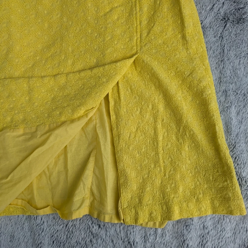 Express Design Studio Eyelet‎ A-Line Mini Skirt Yellow Size 6